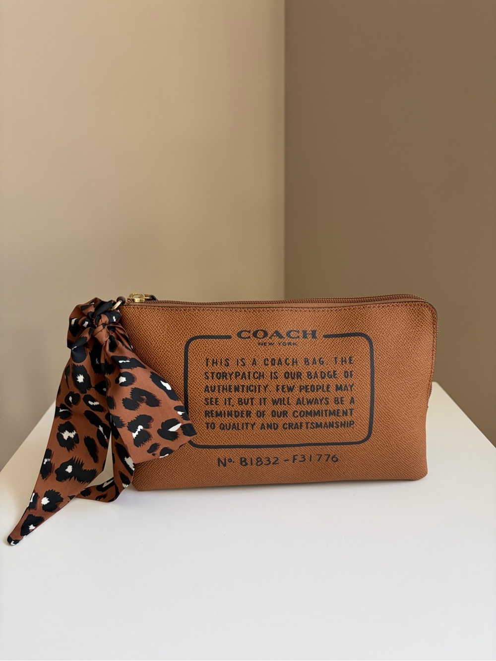 Coach Story Patch Clutch